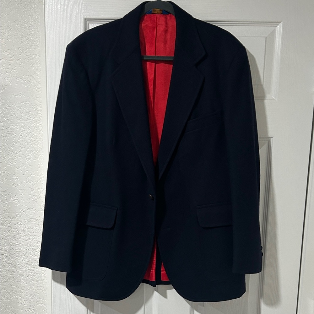 Pendleton Classic Dark Blazer with Vibrant Red Interior